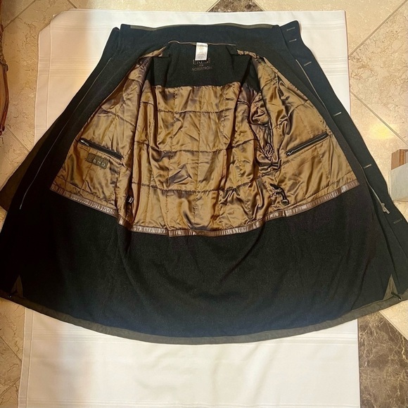 SALE 1/2 OFF Overcoat Top Coat Virgin Wool Cashmere‎ Blend ERES NWT 44R Chestnut - Picture 4 of 16